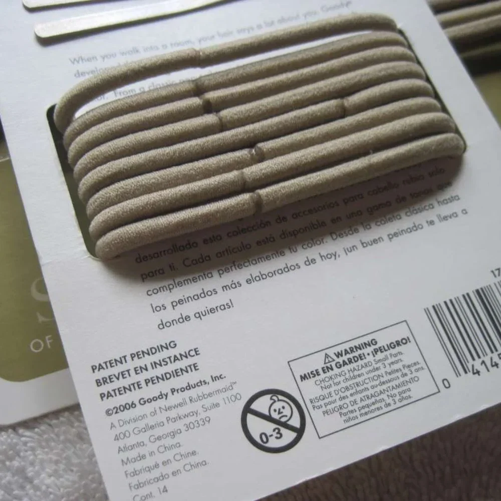 Goody Shades of Blonde Flat Metal Bobby Slide Hair Pins Bobbies Old Aged Elastic